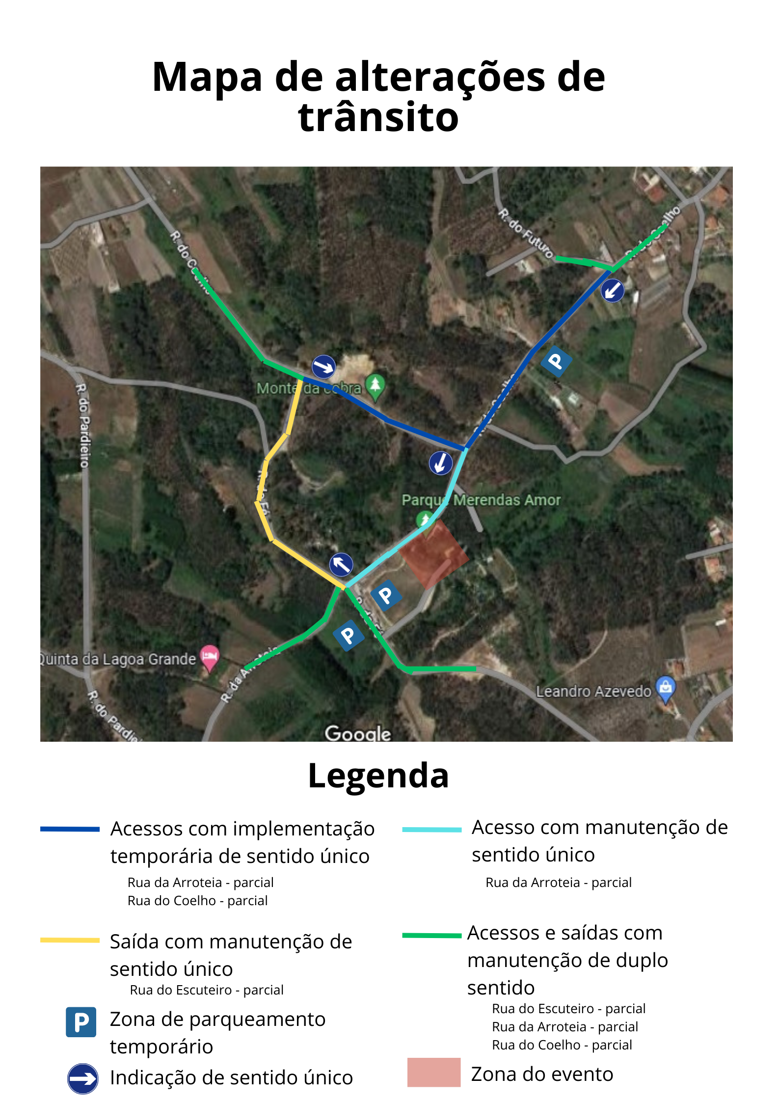 Imagem Comunicado Alterações de trânsito acessos ao Festival d`Amor 2023 (23 a 25 de junho)