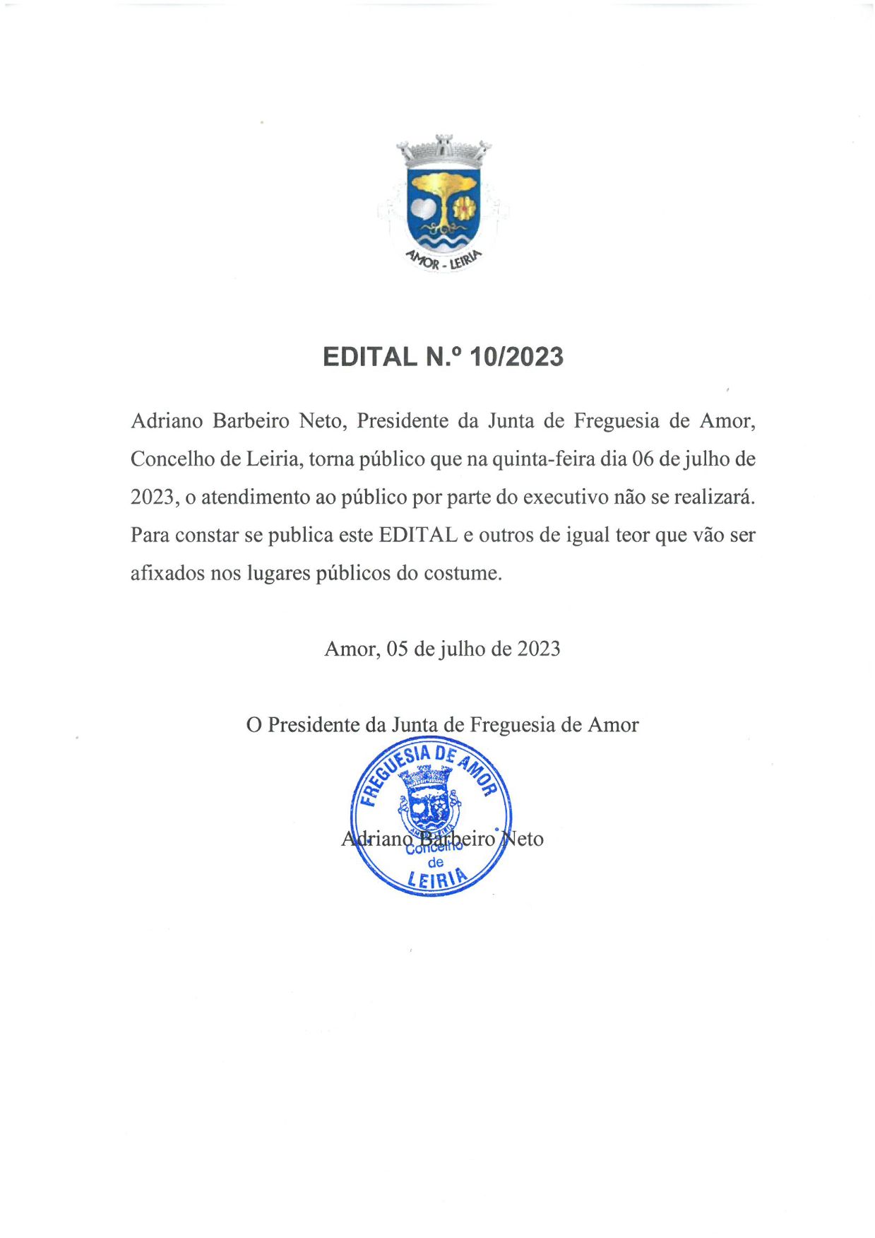 Imagem Edital N.º 10/2023