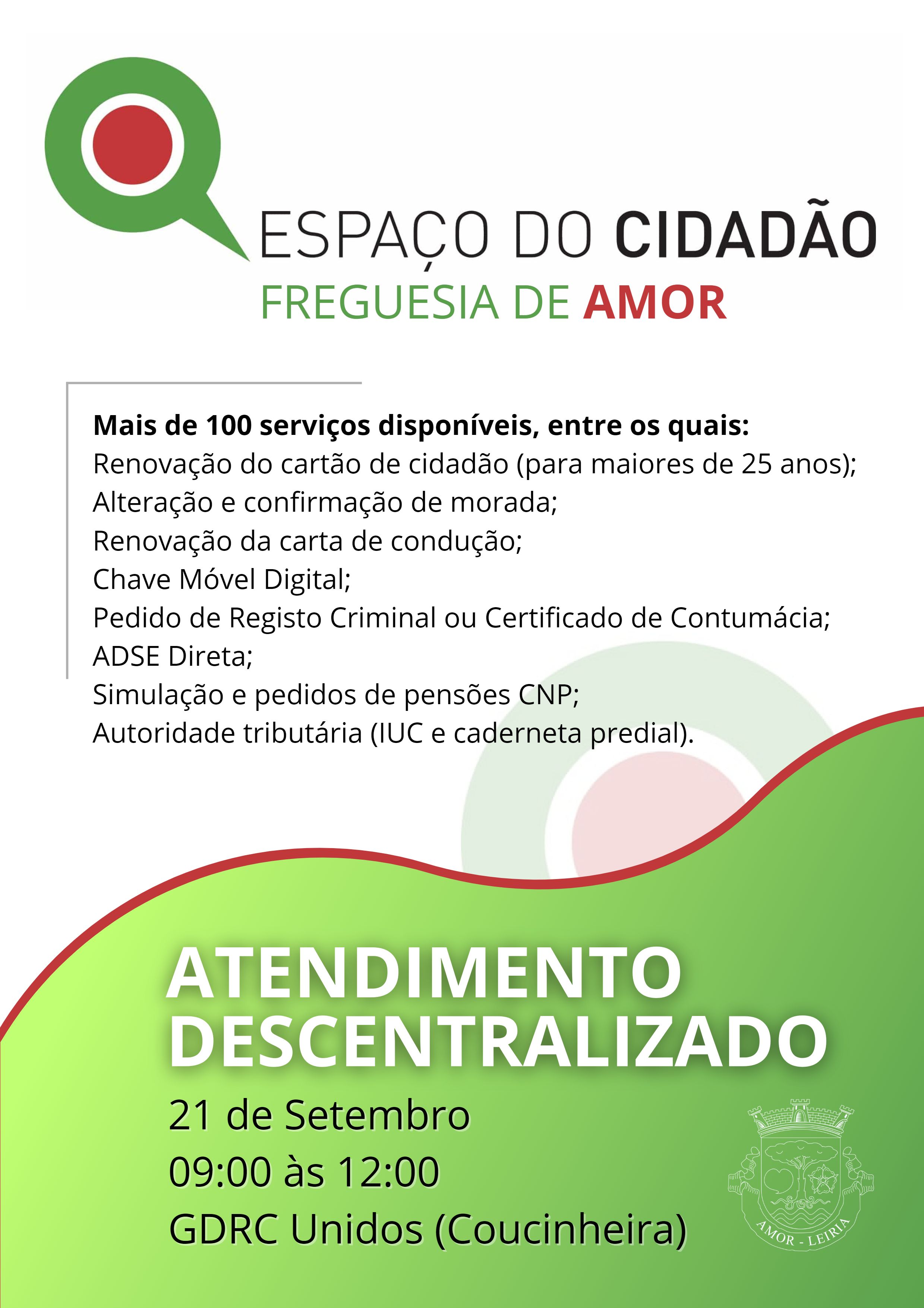 Imagem Atendimento Espaço Cidadão | 21/09/2024 das 09h00 às 12h00 | GDRC Unidos