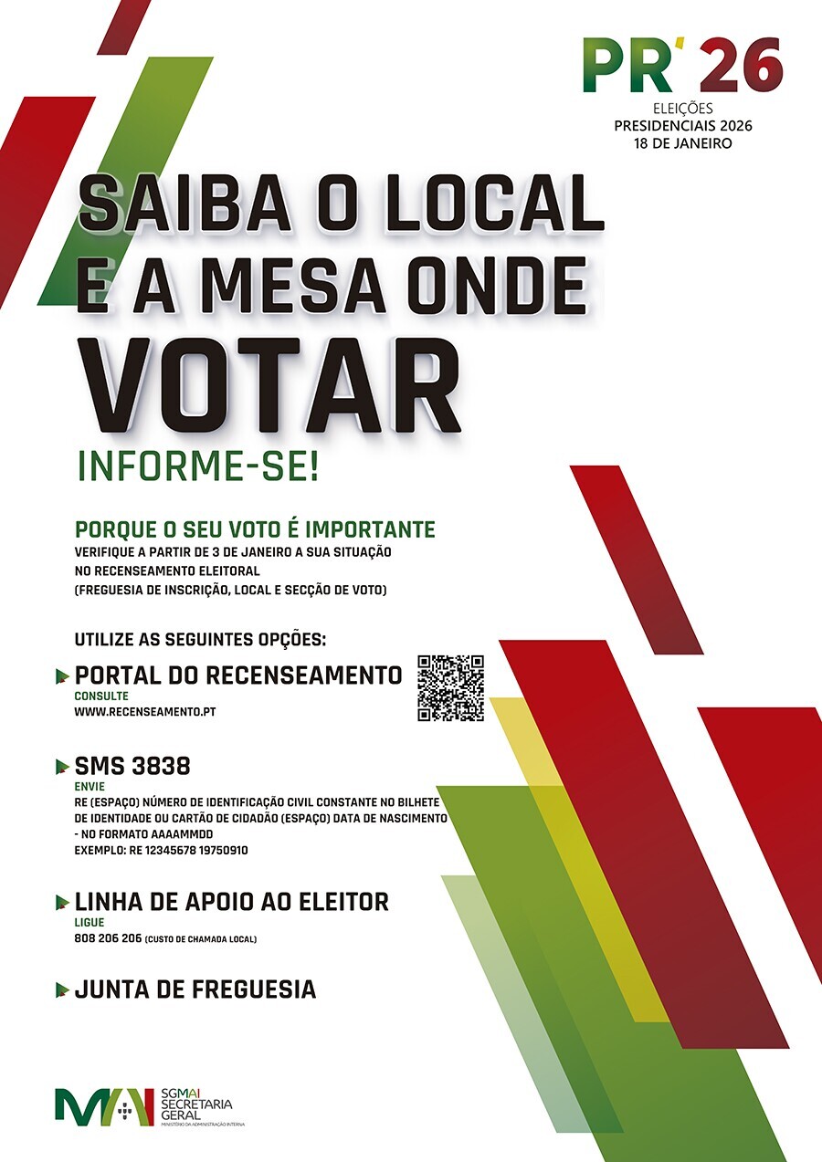 Imagem Eleições Presidenciais 2026 - Saiba o local e a mesa onde votar