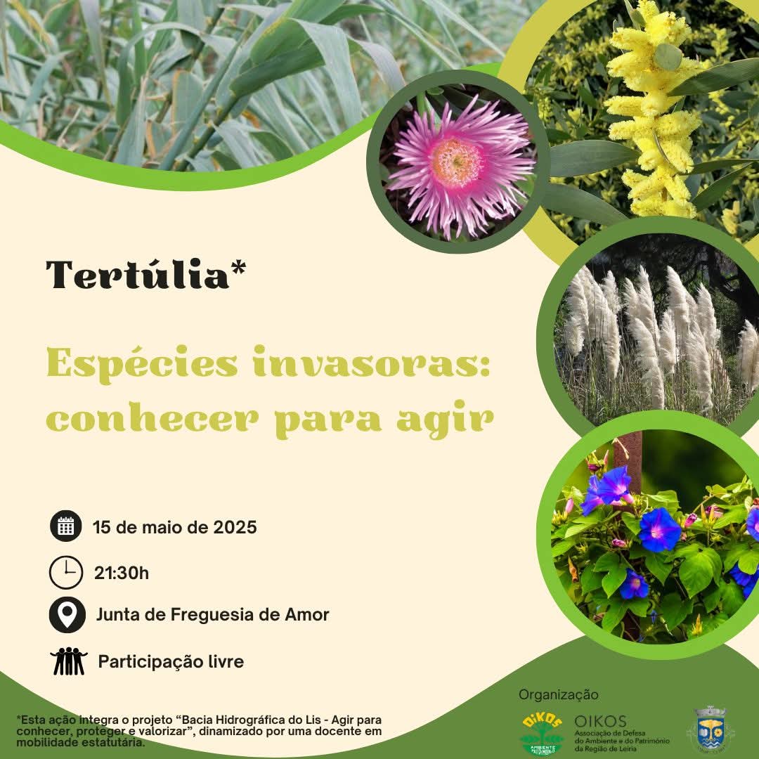 Imagem Tertúlia Espécies Invasoras: conhecer para agir | 15 maio 21h30 junta de freguesia